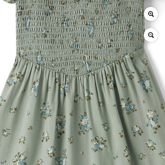 The Children’s Place Girls Olive Tinge Floral Dress Large 10-12 NWT - Picture 4 of 8